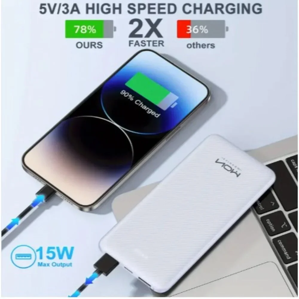 Pink 10000mAh Ultra-Slim Power Bank